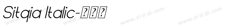 Sitqia Italic字体转换